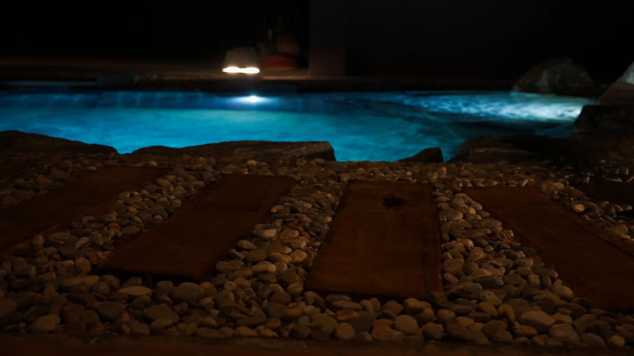 Piscina naturale Garda Natural Pools Design, atmosfera notturna 43